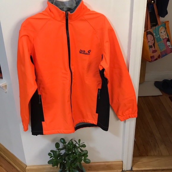 jack wolfskin orange jacket